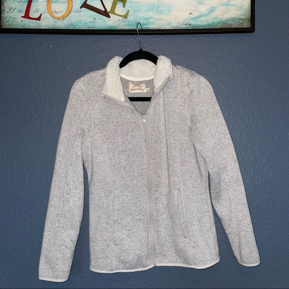 - Faded Glory jacket women’s size small 4/6 light heather gray zip fleece - Picture 10 of 10
